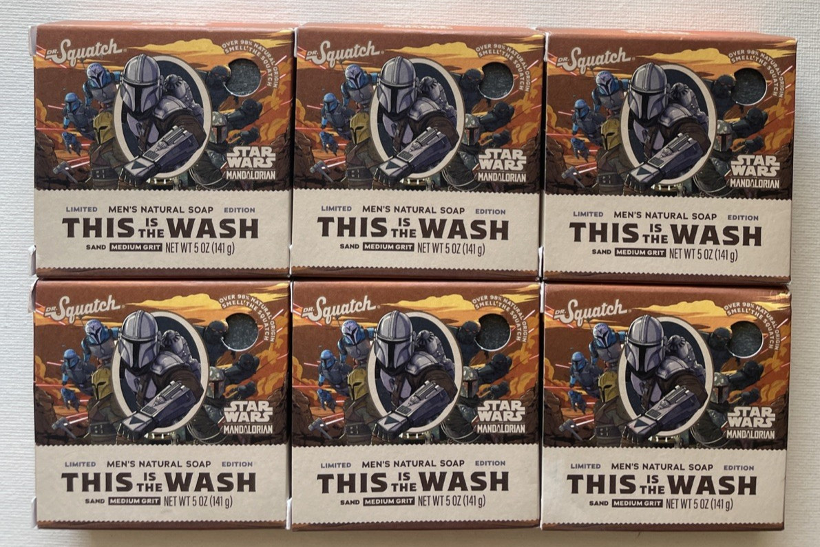 6 Dr. Squatch Natural Soap This is the Wash Medium Grit Sand 5 oz ea