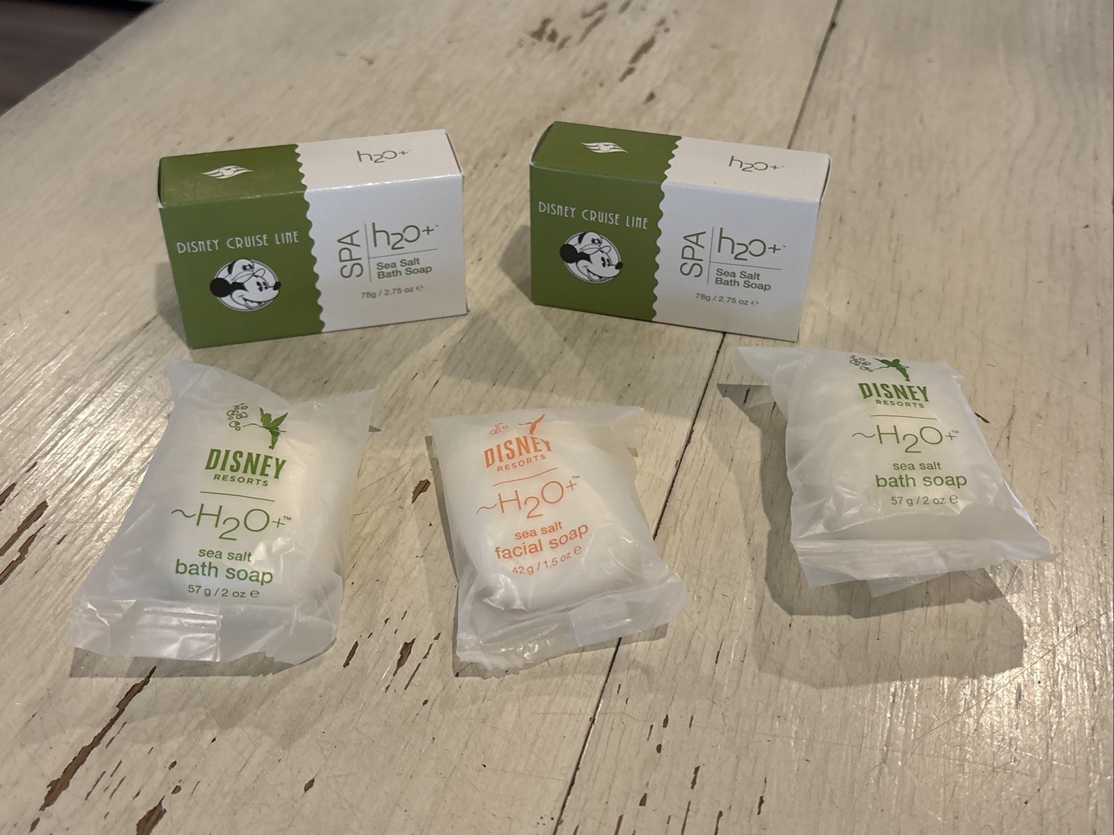 Disney Resort & Cruise H2O Soap Bars Facial & Bath Mixed Lot Of 5 New