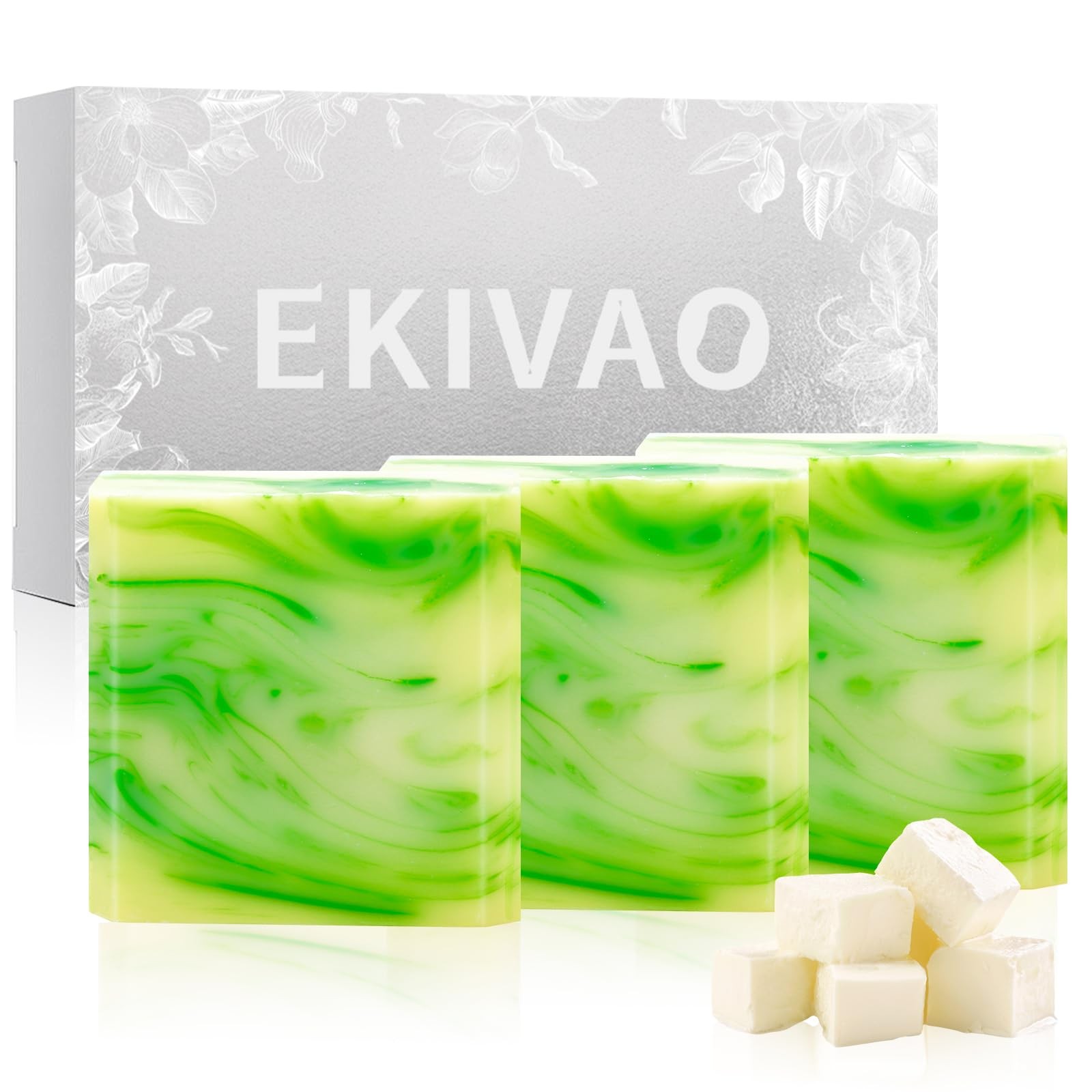 EKIVAO 3Pack Beef Tallow Soap Bar for Skin, All Natural Grass Fed Tallow Soap…