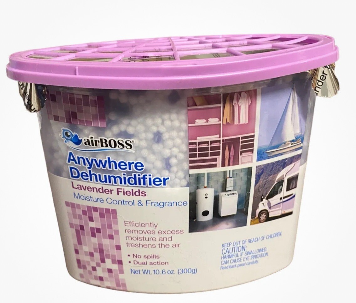 airBOSS Everywhere Dehumidifier Moisture Control Lavender Fields 10.6oz LOT OF 2