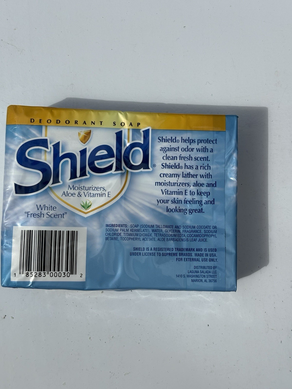 Shield Deodorant Soap 4 Pack White “Fresh Scent” Aloe + Vitamin E Vintage NEW