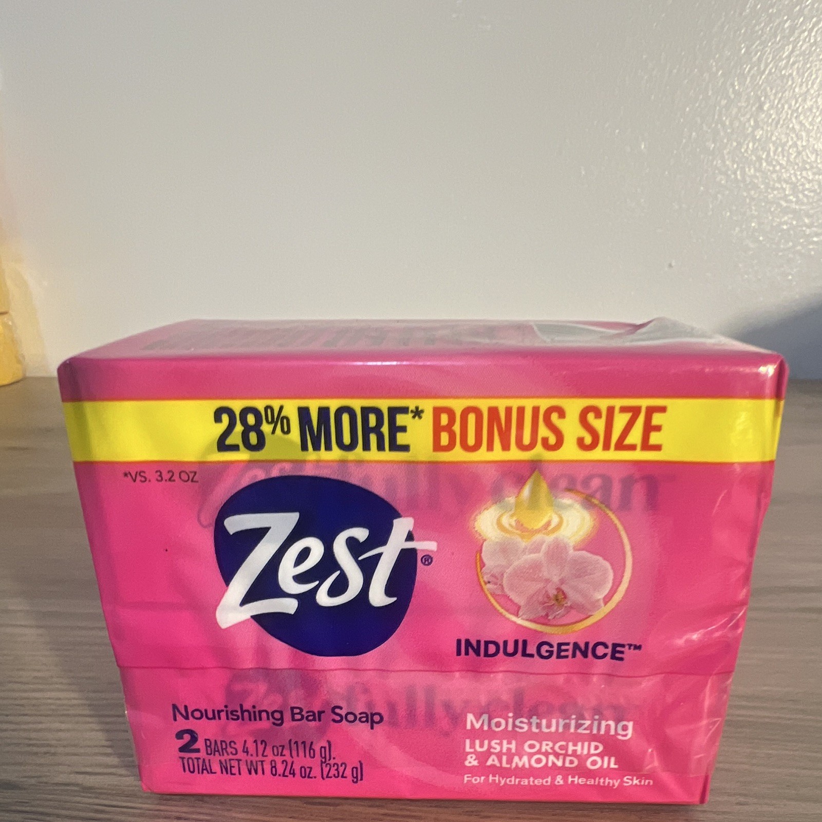 Zest Indulgence Nourishing Bar Soap Lush Orchid & Almond Oil 2 Bars 8.24 oz