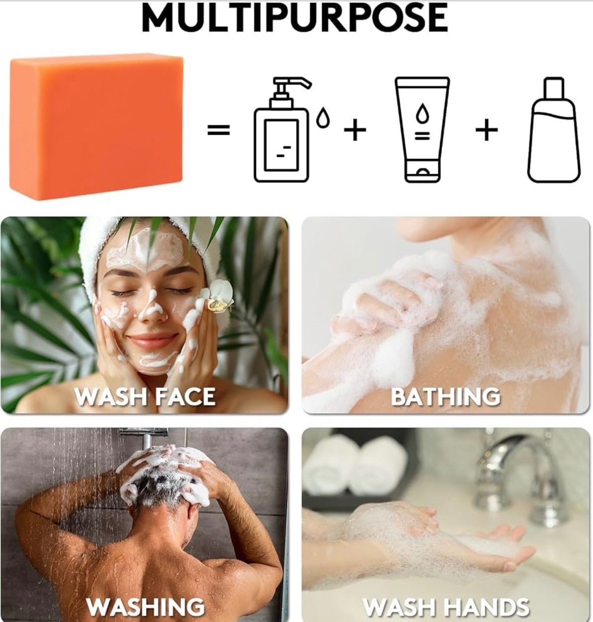 Kojic Acid Soap Skin Whitening Dark Spot Removal 3.53 oz x 4 Bars Exp: 07/2028