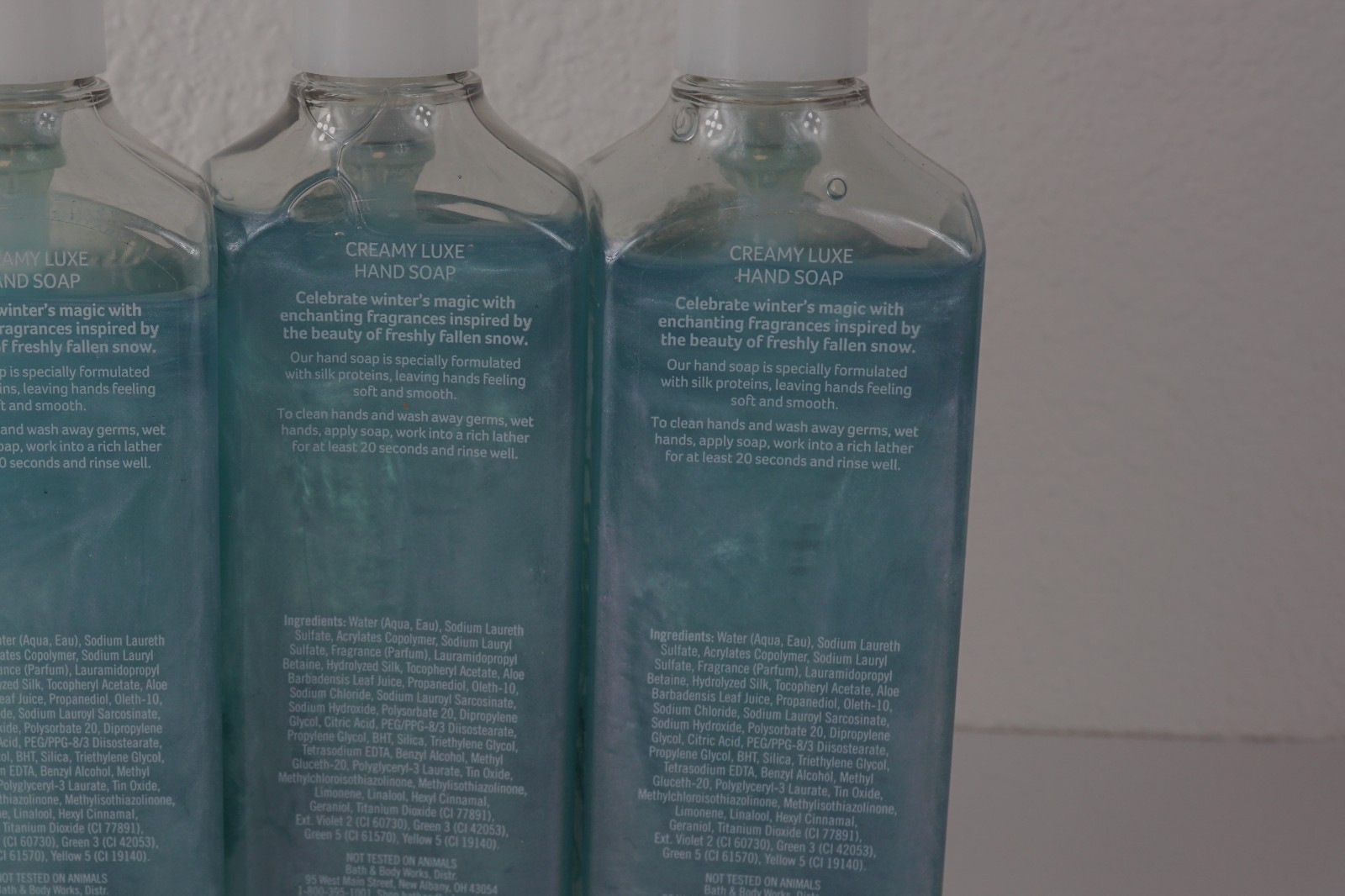 X 3 BATH & BODY WORKS SNOW KISSED CITRUS CREAMY LUXE GEL HAND SOAP