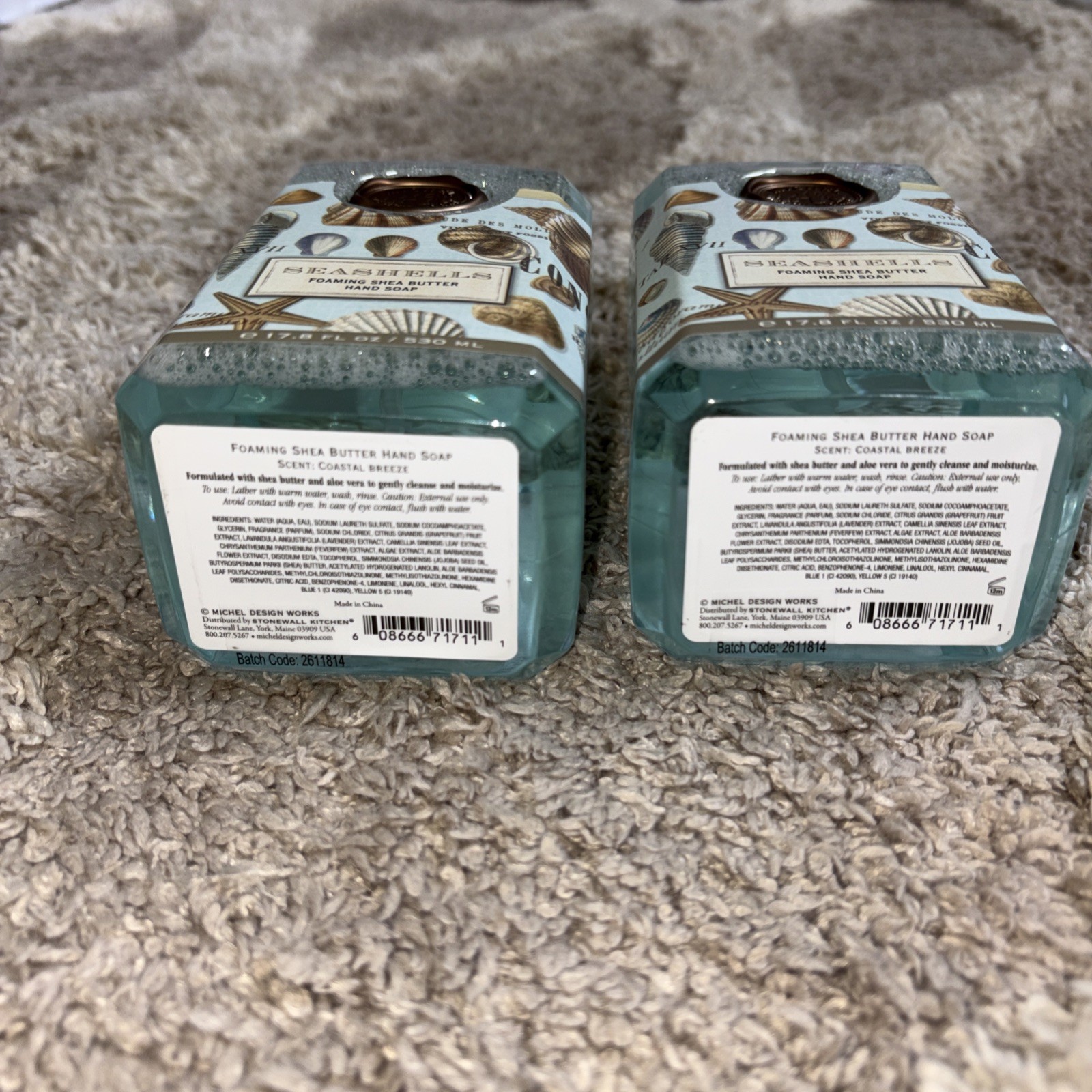 Sealed Michel Design Works Shea Butter Foaming Hand Soap SEASHELLS 17.8 Oz Lot 2
