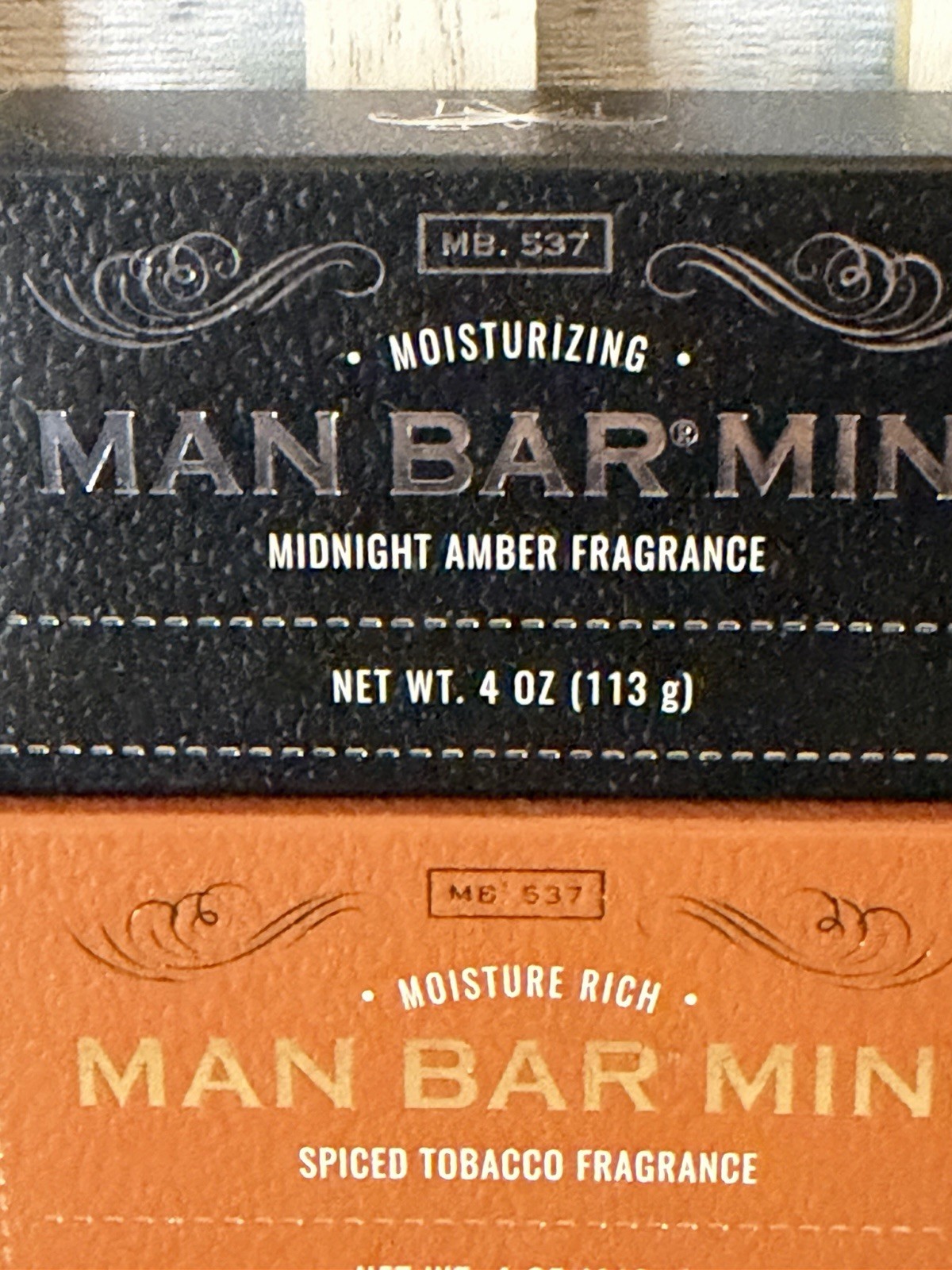San Francisco Soap Co MAN BAR MINI Set X2 Midnight Amber & Spiced Tobacco NIB
