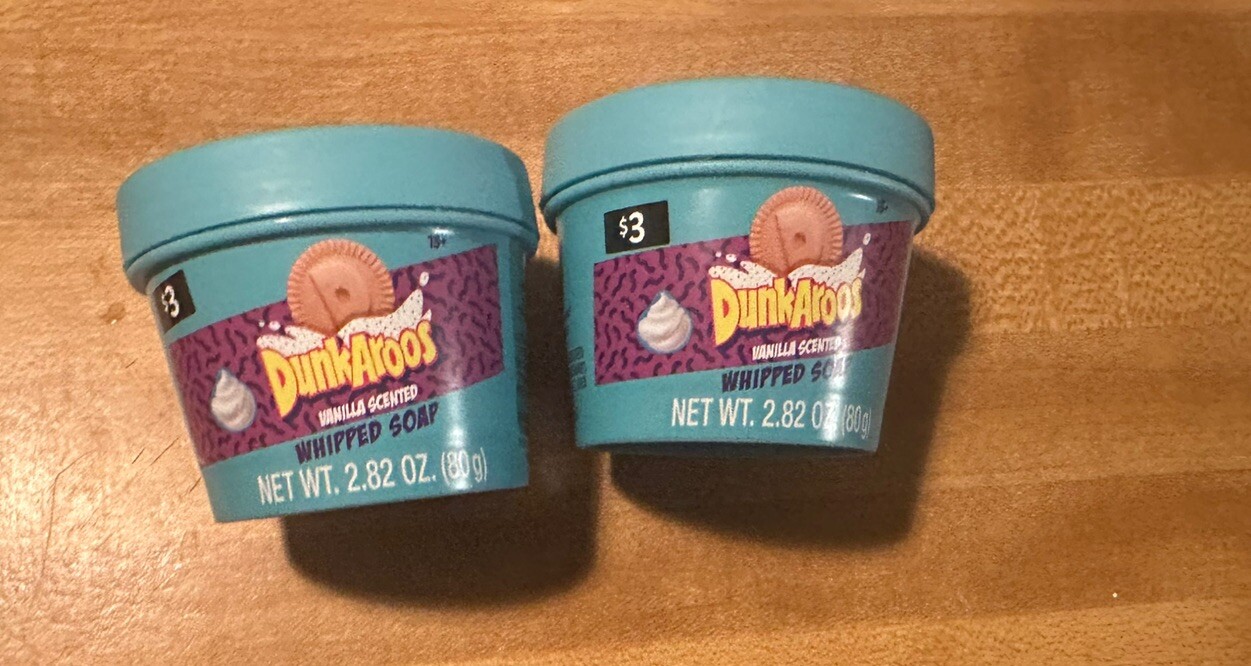 Dunkaroos Vanilla Scented Whipped Soap 2.82 oz NEW (lot of 2)