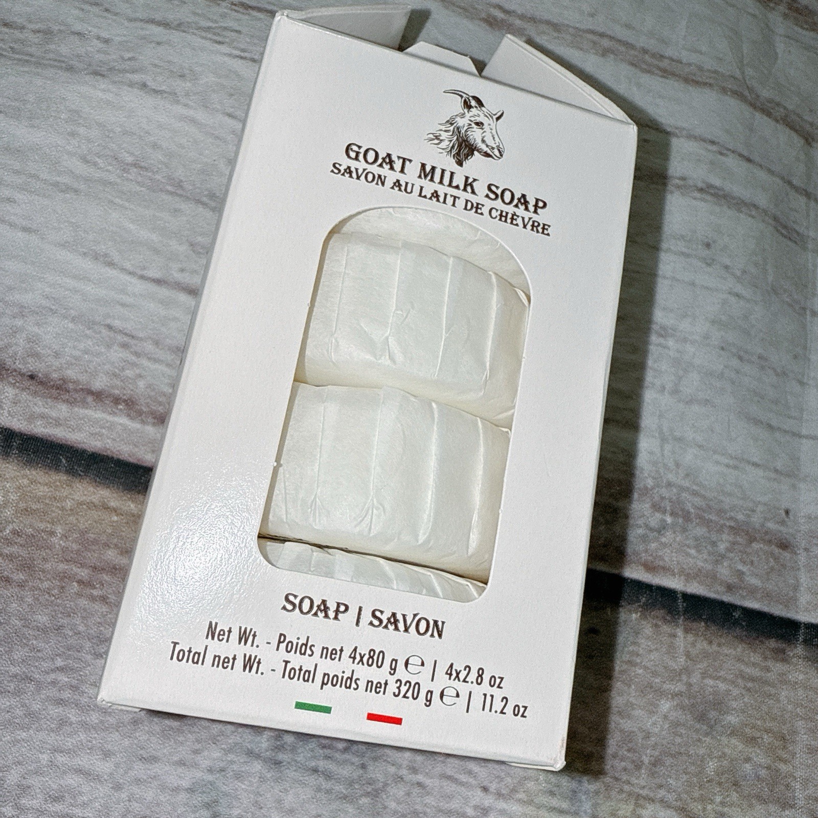 ZENI DIAMANTE -Set of 4 /Each -Triple Milled Bar Soaps /goat Milk Giftbox