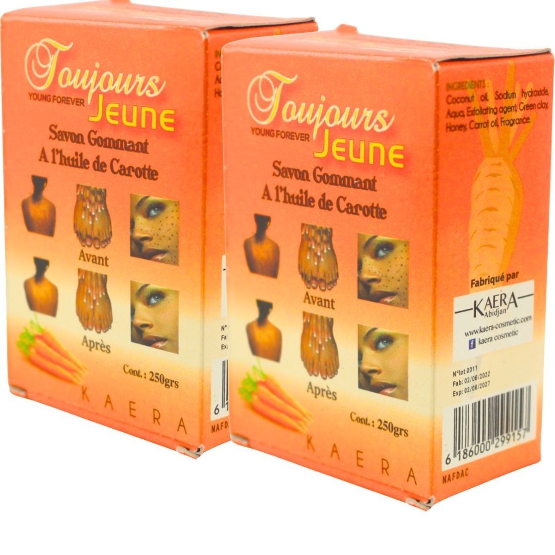 Toujours Jeune Carrot Oil Exfoliating Soap 250g Nourishing & Hydrating