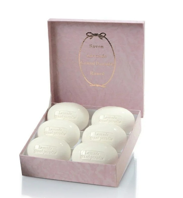 Rance 1795, Lavande Grand Coffret, Luxury Boxed Set of 6 French Perfumed Soaps