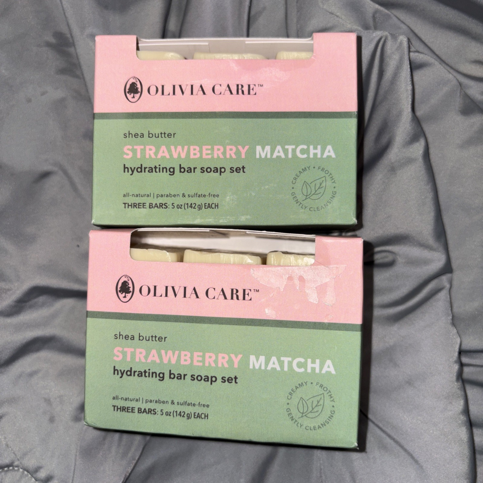 🍓STRAWBERRY 🍓 – Olivia Care Natural Bar Soap Set 2 Bars- in TIN 5oz NIB