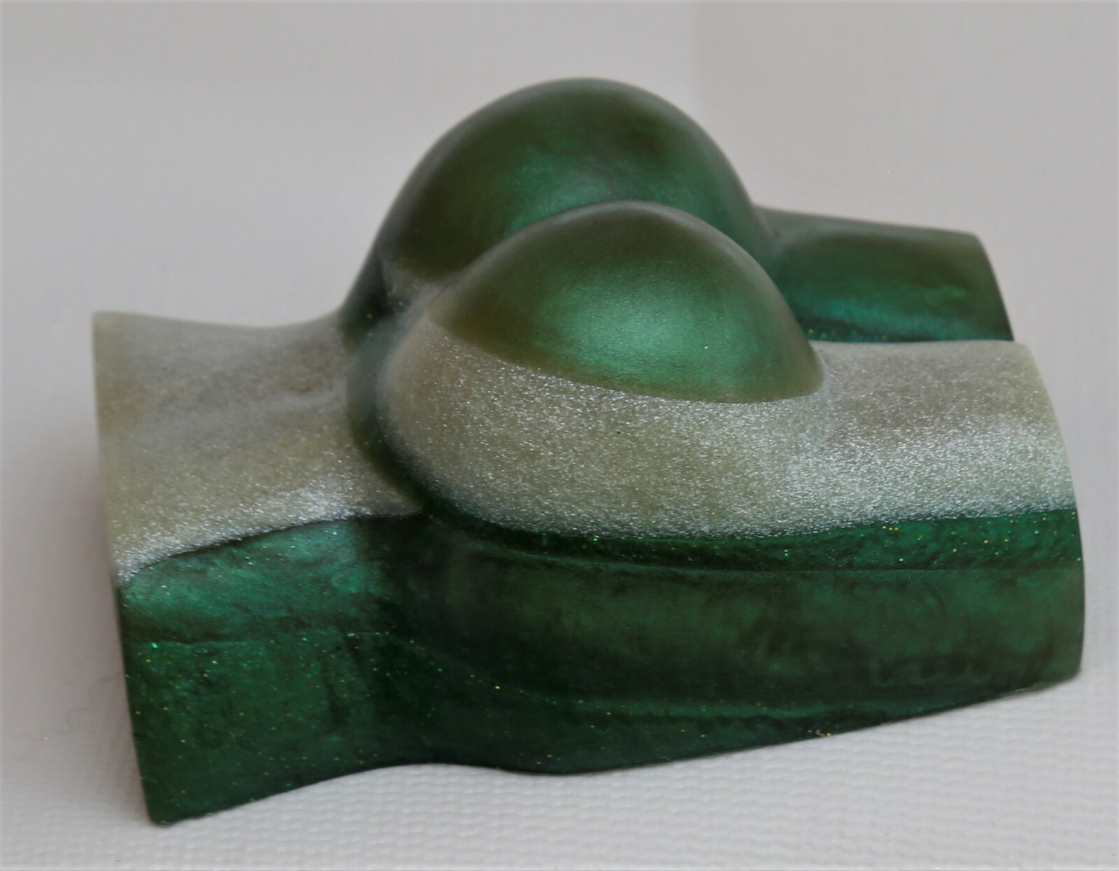 PearcASSo, sudsy butt in green & precious metals, scented w/pear, muguet, quince