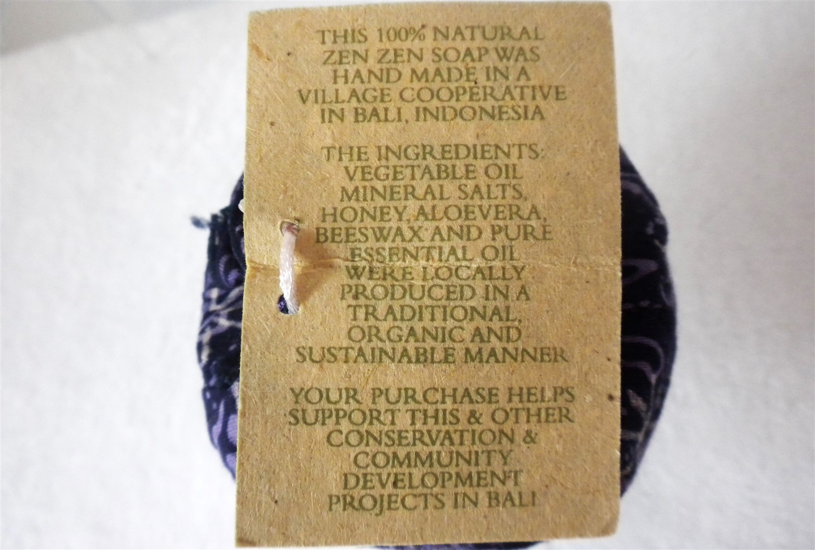 RARE HTF ZEN ZEN ORGANIC ROSE GERANIUM BAR SOAP 3 OZ UNOPENED MADE IN BALI NEW !