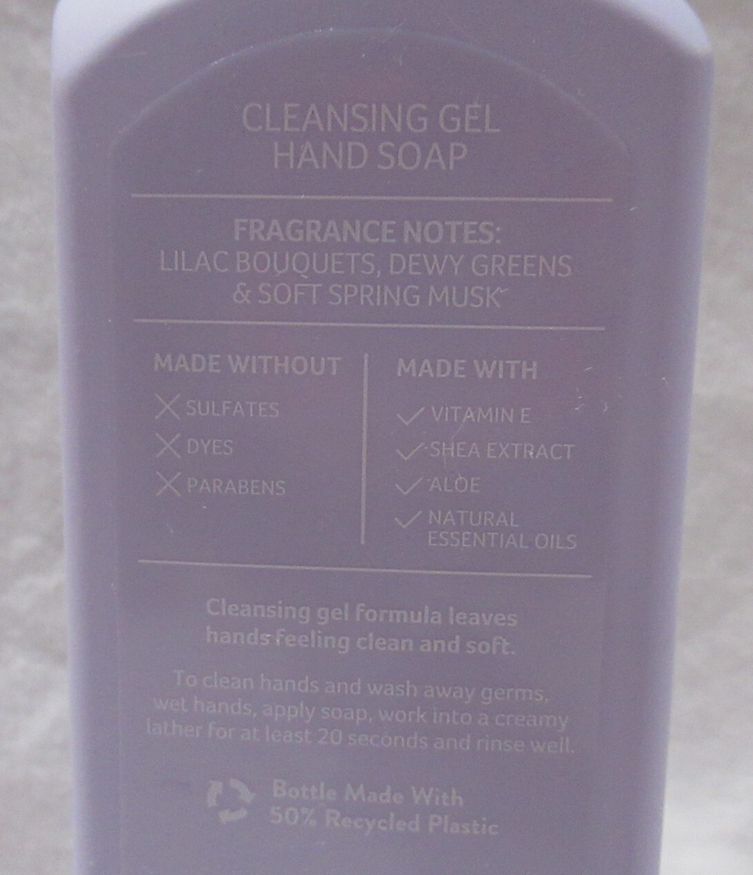 Bath & Body Works Cleansing Gel Hand Soap Lot Set of 2 FRESH CUT LILACS
