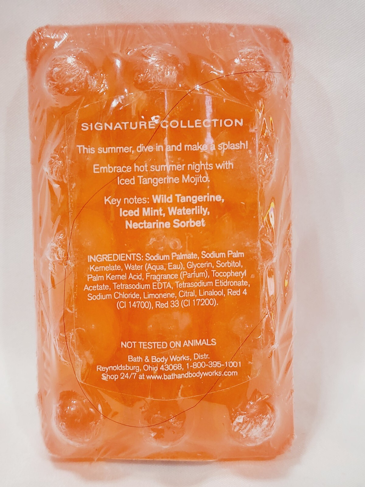 Bath & Body Works ICED TANGERINE MOJITO Glycerin Bar Soap Body 5.2 oz/147g New
