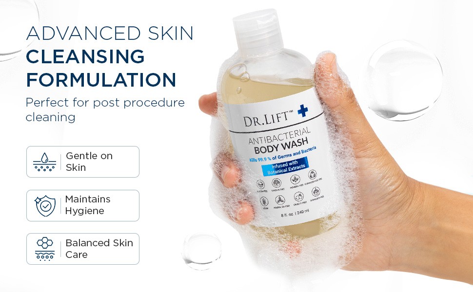 Antibacterial Body Wash, Refreshing Scent, Hydrating Shower or Bath Cleanser