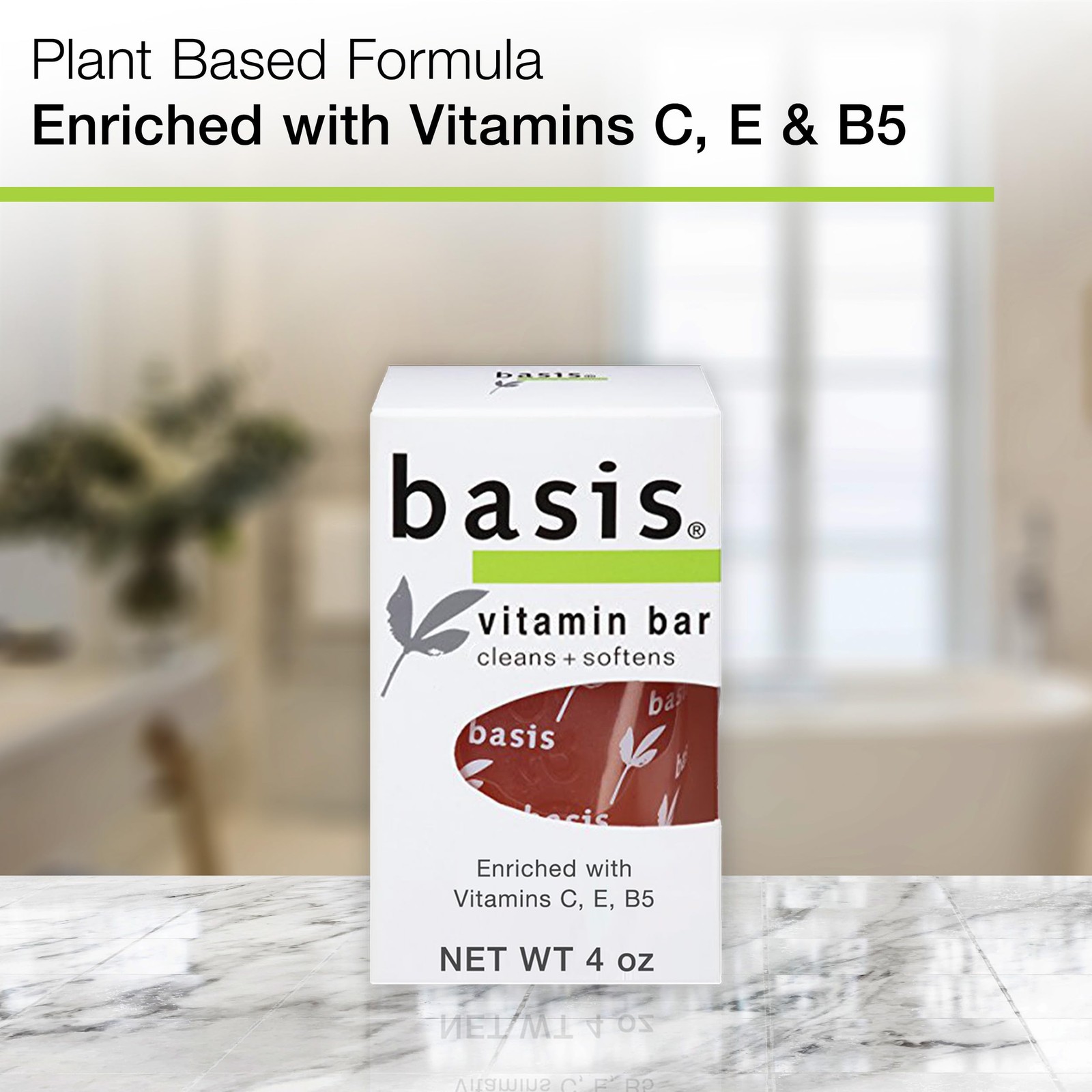Basis Vitamin Bar Soap for Body, Hands and Face, 4 Ounce (Pack of 6), orange
