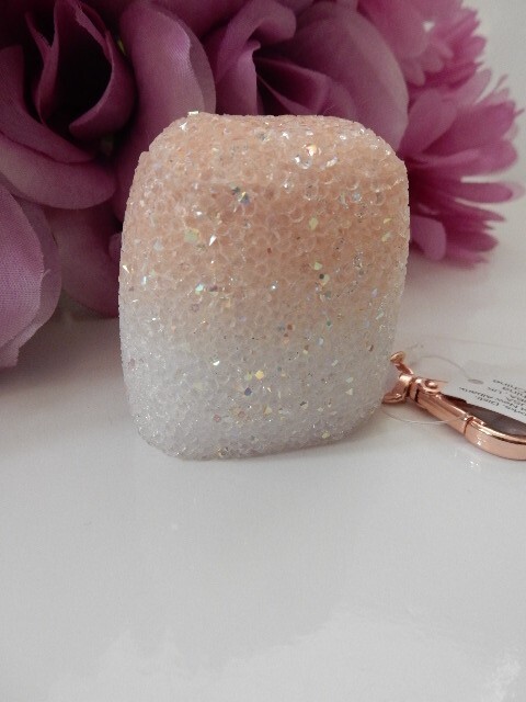 Bath & Body Works OMBRE PEACH BLING Pocket *Bac Holder Keychain Clip Case