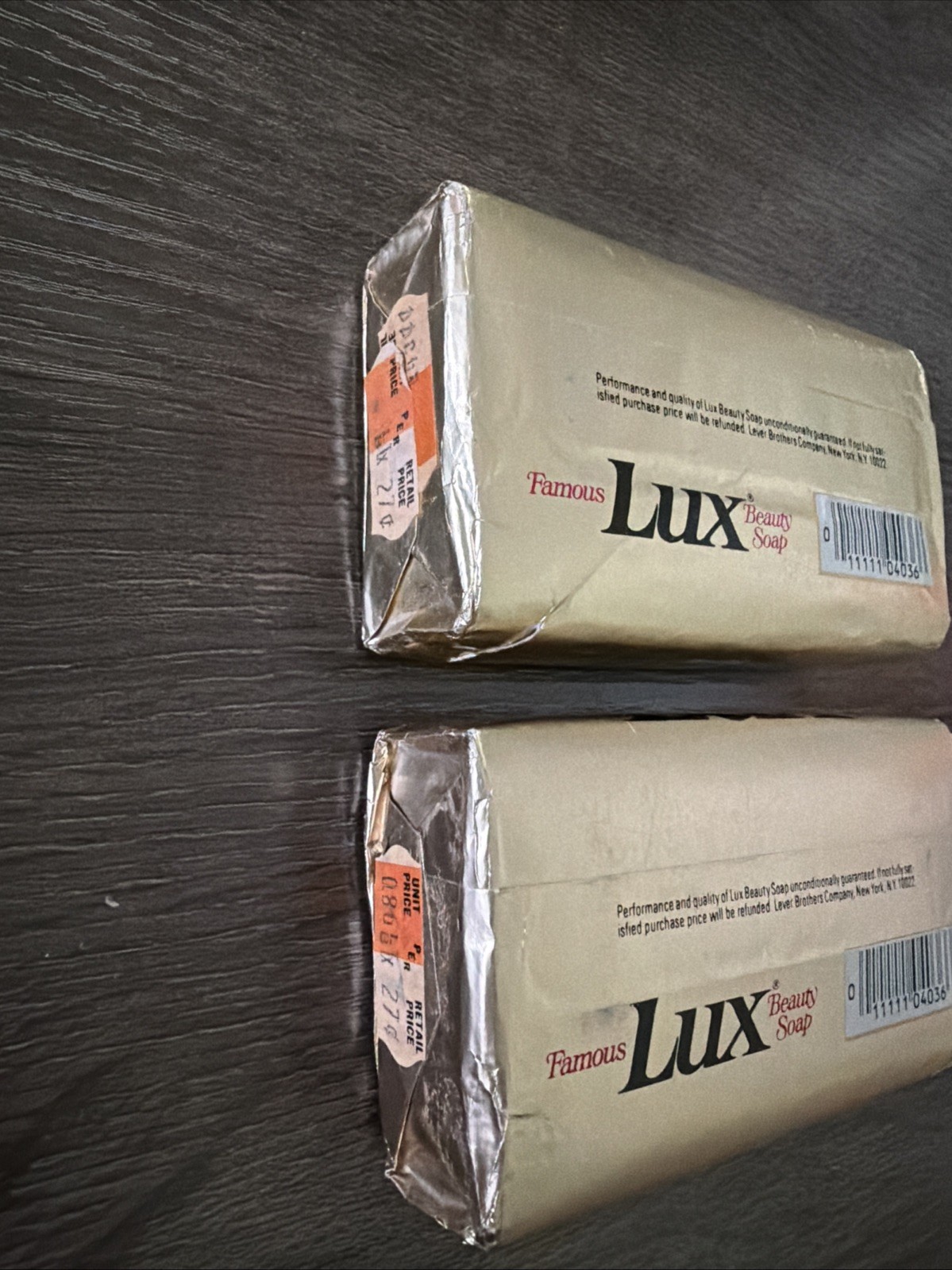 VTG NOSFamous Lux Beauty Deodorant Soap Bar 5oz SIZE DISCONTINUED HTF (Lot Of 2)