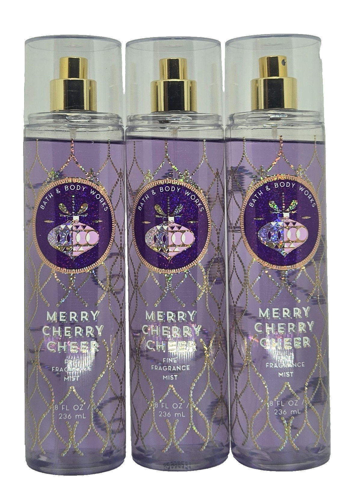 Bath Body Works Merry Cherry Cheer Fine Fragrance Mist x3 – 8oz each