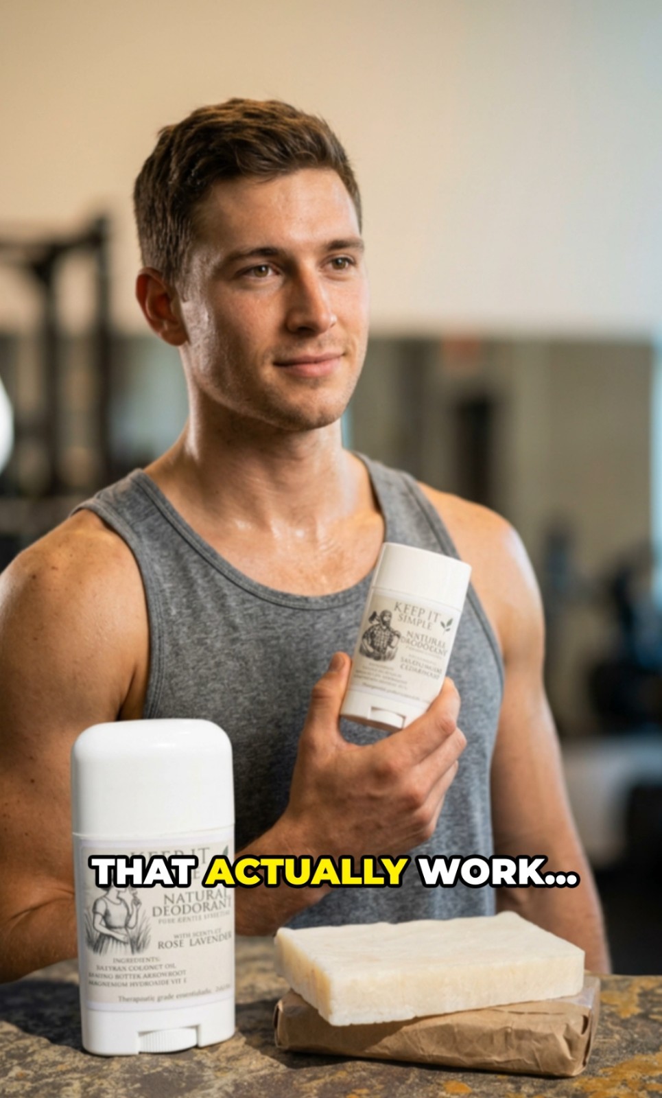Men’s Natural Deodorant & Body Soap Sandalwood Cedarwood Postbiotic