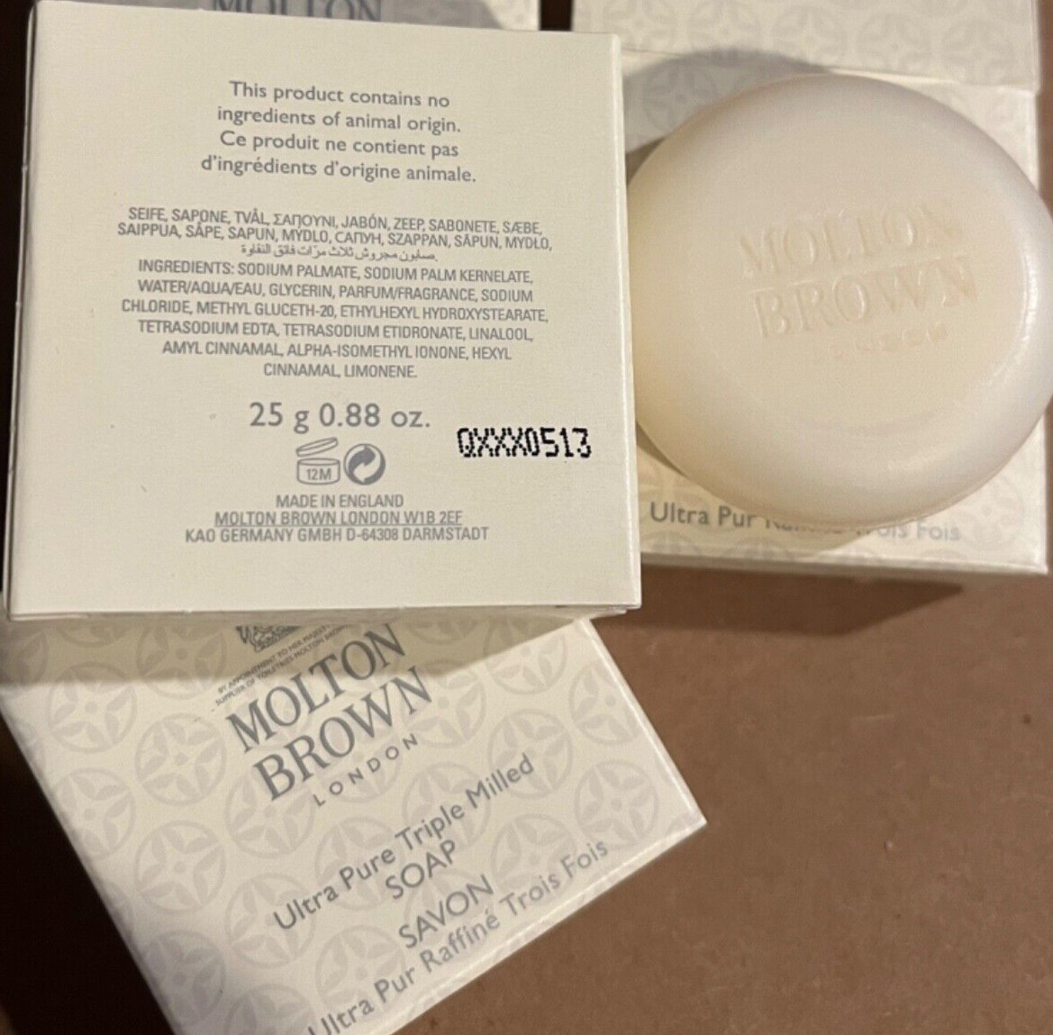 Lot of 20 Molton Brown Ultra Pure Triple Milled Soap Mini Size .88oz/25g New