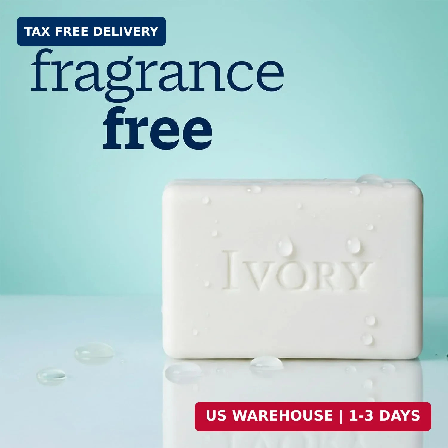 Ivory Sensitive Bar Soap, Designed for Whole Family, Fragrance Free, 99.44% Pure