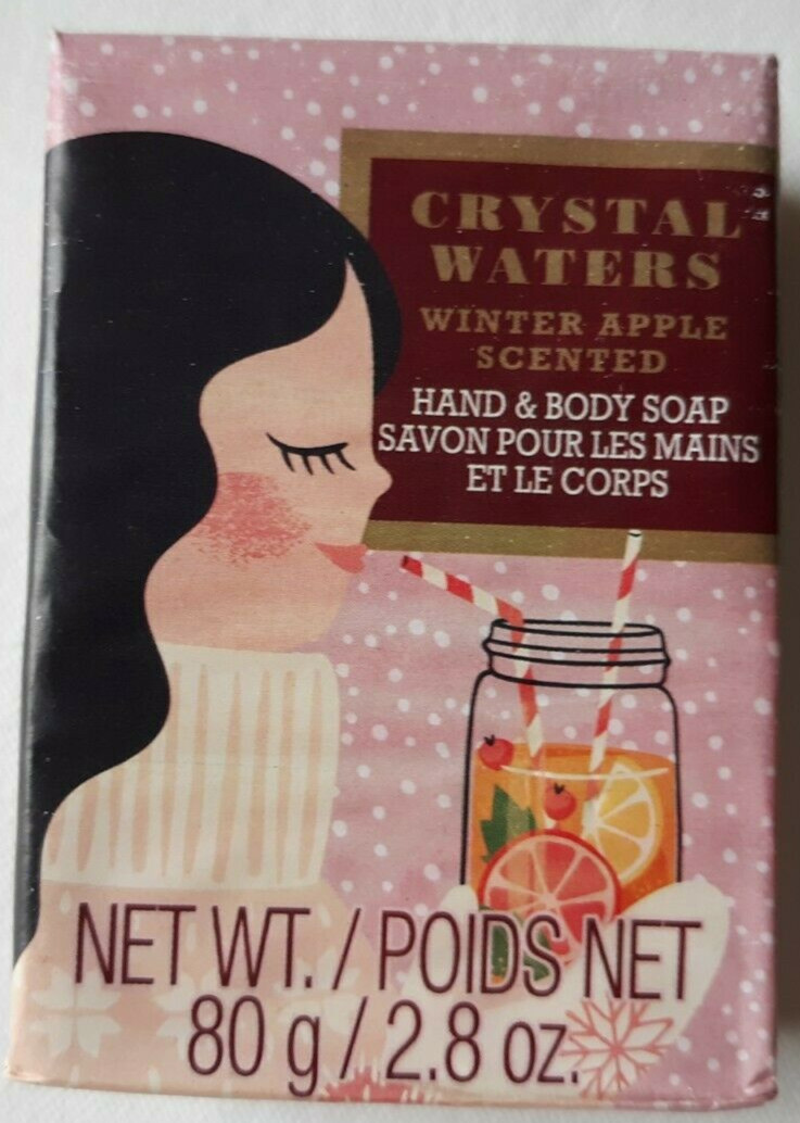 Crystal Waters Hand and Body Soap / assortment of 4 scented bars