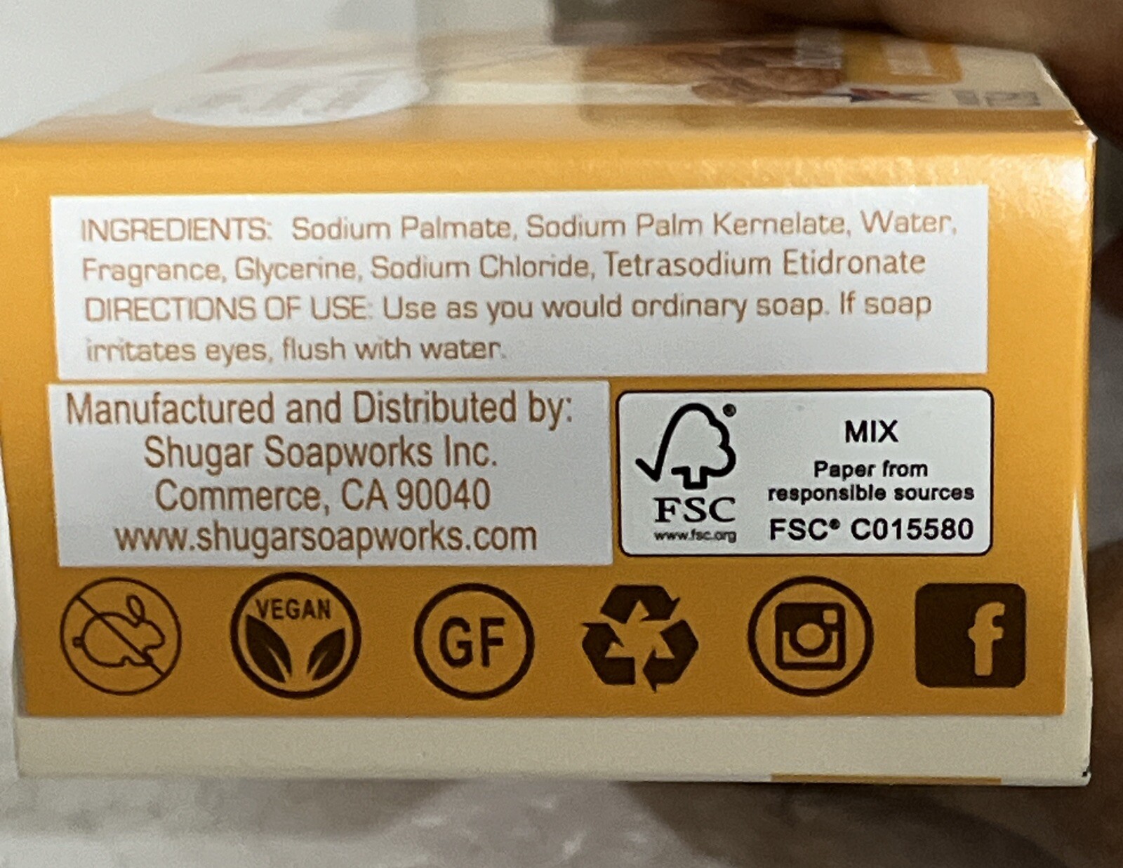 VENEZIA Soap Honey Almond Vegan Hydrating Paraben Free Plant Based Scented USA