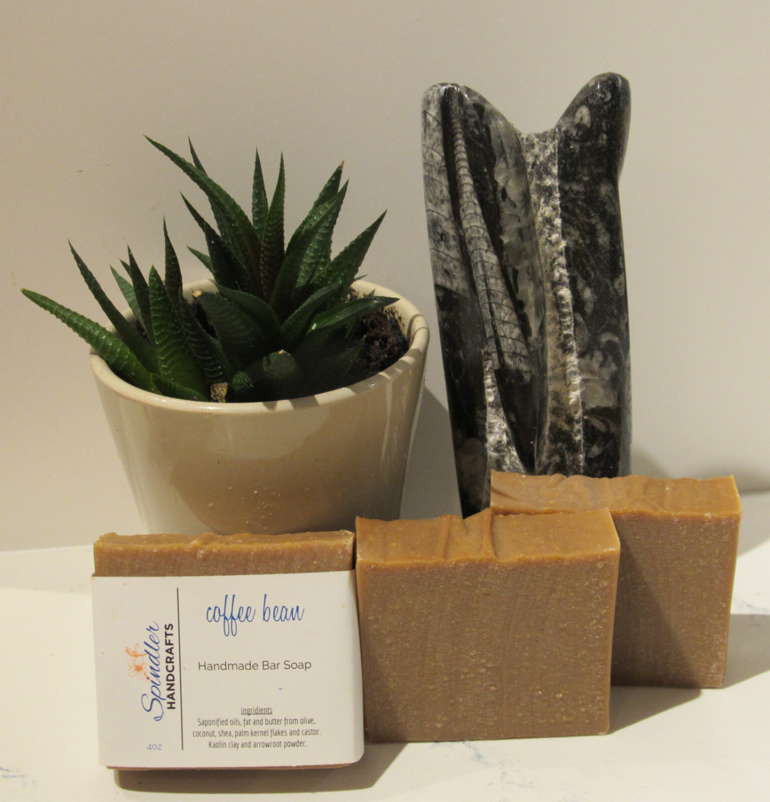 COFFEE BEAN – Moisturizing Handmade – Homemade Clay Bar Soap, wt. 4oz