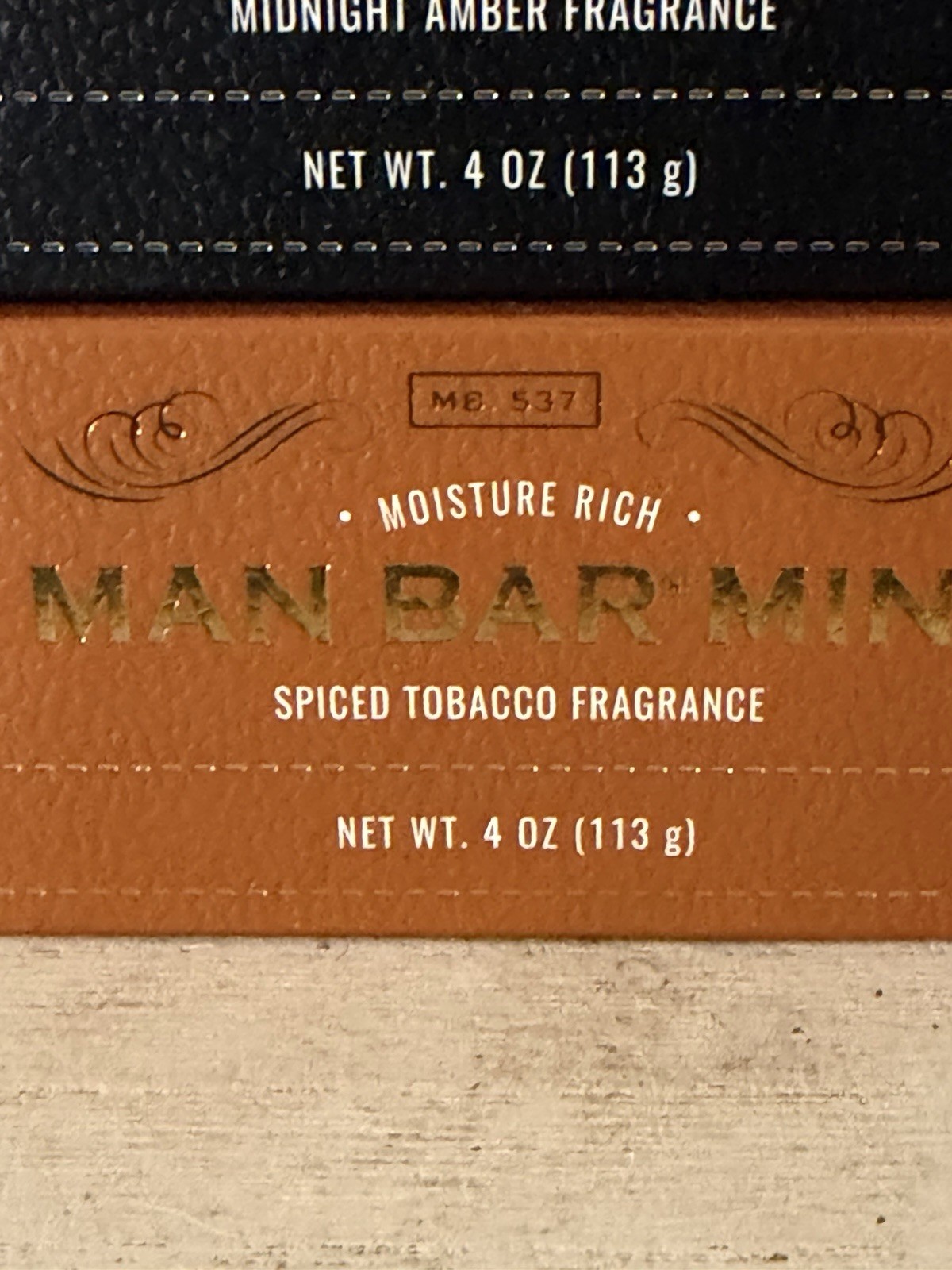 San Francisco Soap Co MAN BAR MINI Set X2 Midnight Amber & Spiced Tobacco NIB
