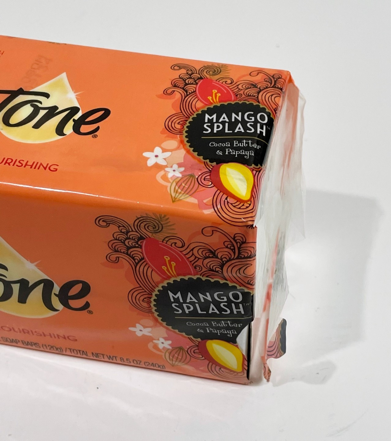 Tone Mango Splash Cocoa Butter and Papaya 2 Pack Soap Bars