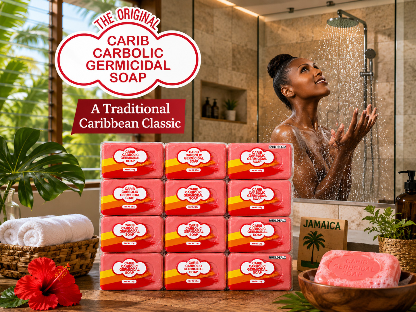 Carbolic Soap Antibacterial 12 Pack, 125g each | Carib Carbolic Germicidal Soap