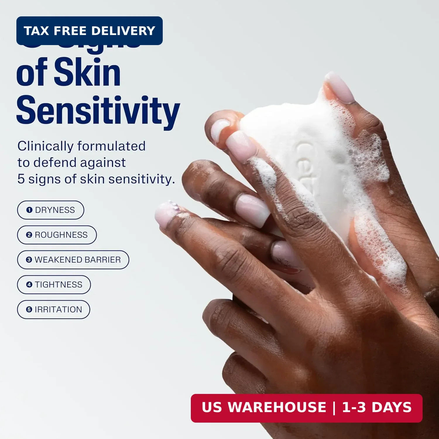 Cetaphil Gentle Cleansing Bar Soap, Sensitive & Dry Skin, 4.5oz, 6ct | Fragrance