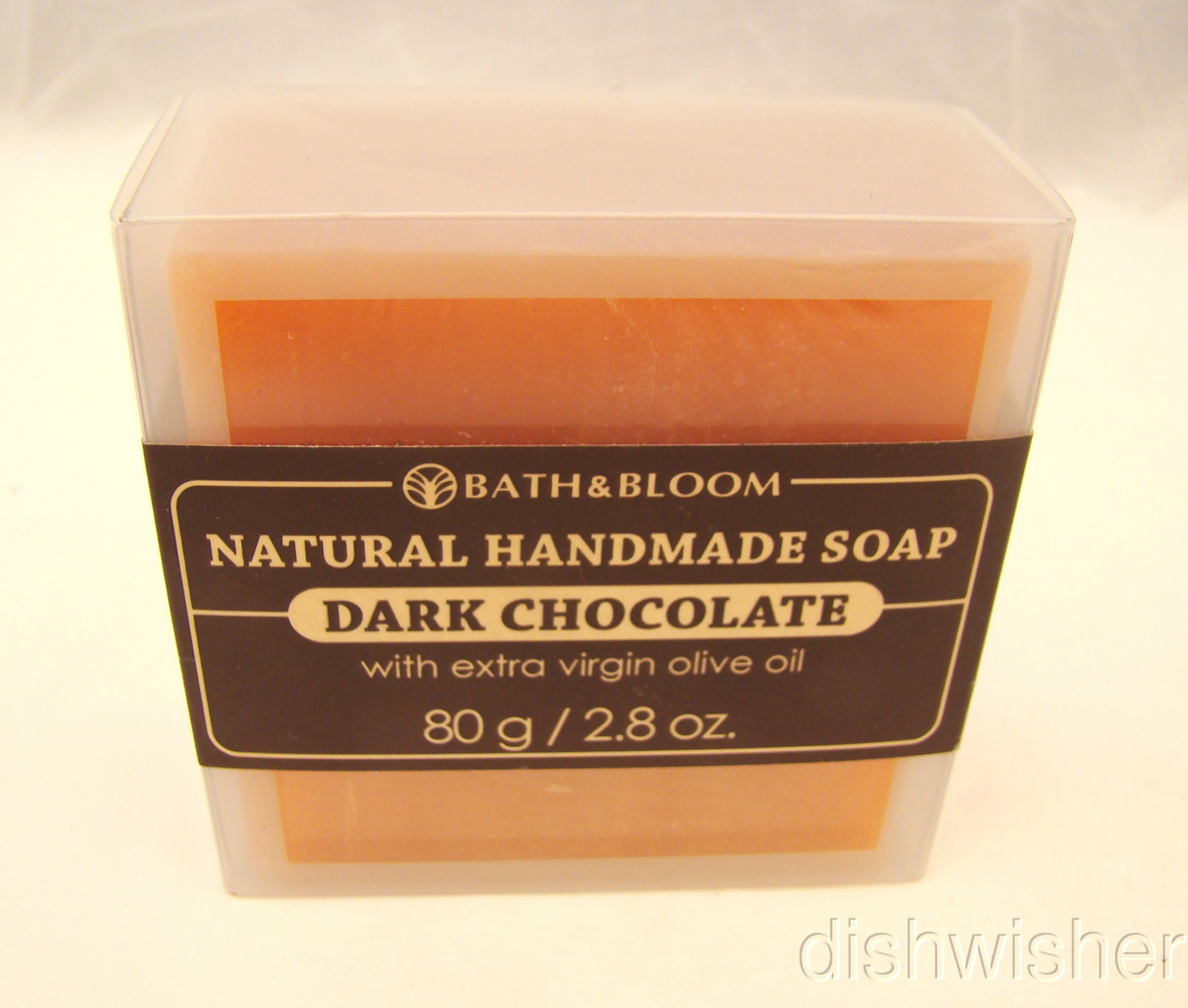 Bath & Bloom Natural Handmade Soap DARK CHOCOLATE Bar 2.8 oz 80 gr NEW SEALED