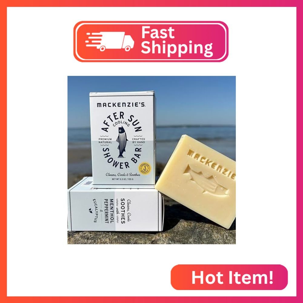 MACKENZIE’S After Sun Cooling Shower Bar – Natural Soap – Cooling – 5.5 oz