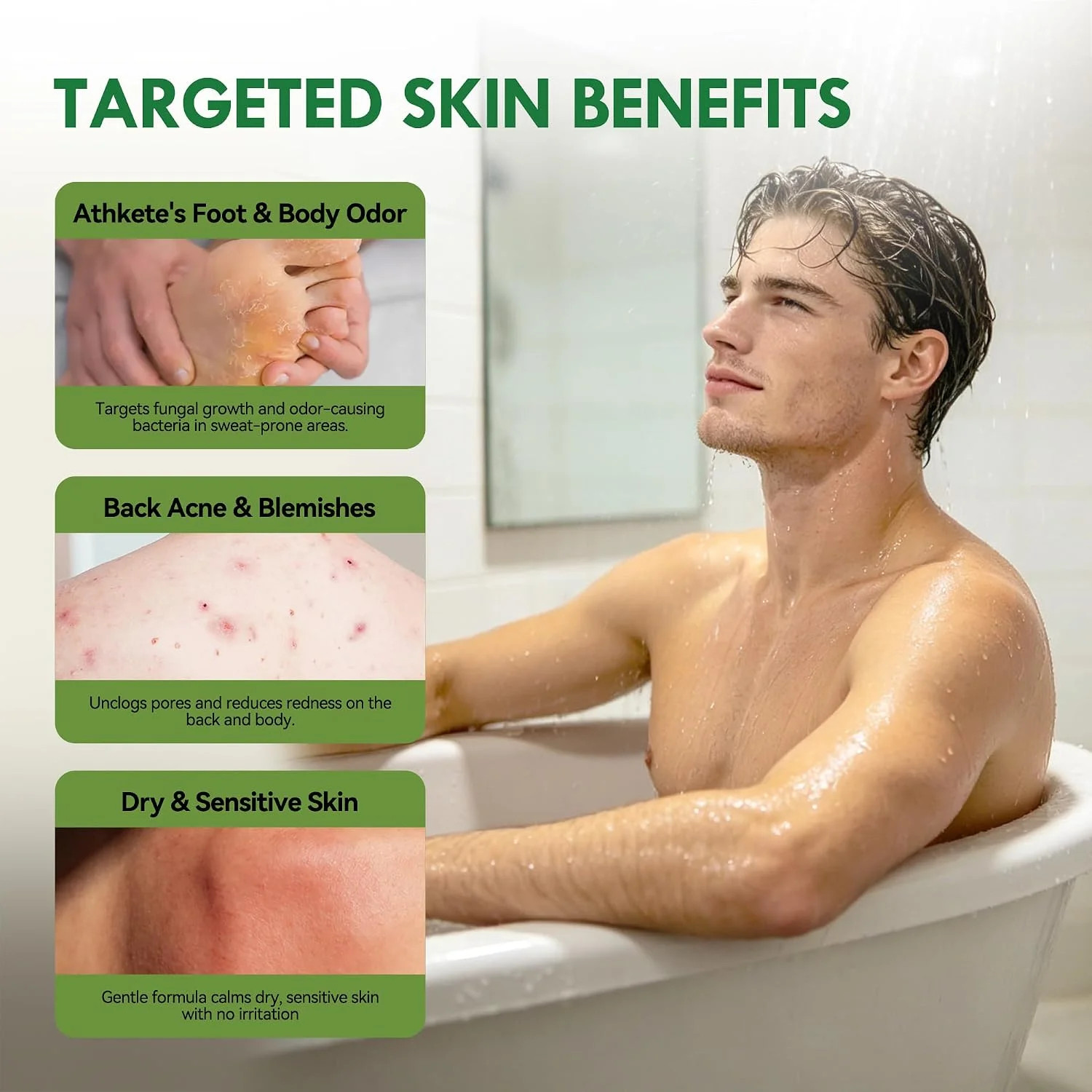 Antifungal Soap Bar for Men & Women: Tea Tree Oil Antifungal Soap for Athlete’s