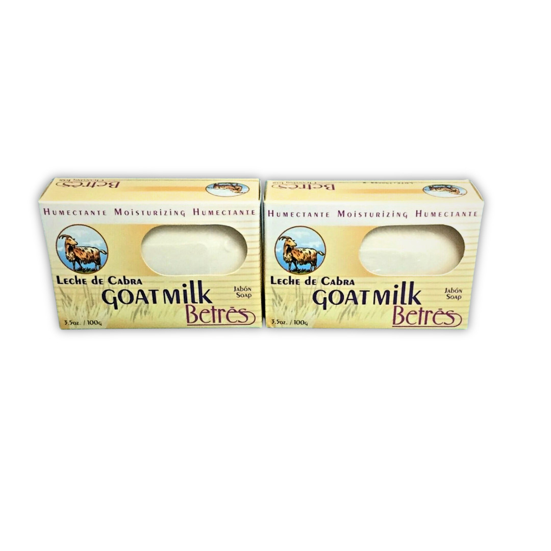 (2 Pack) Goat Milk Cleansing Bar Soap 3.5 oz. Jabón de Leche de Cabra