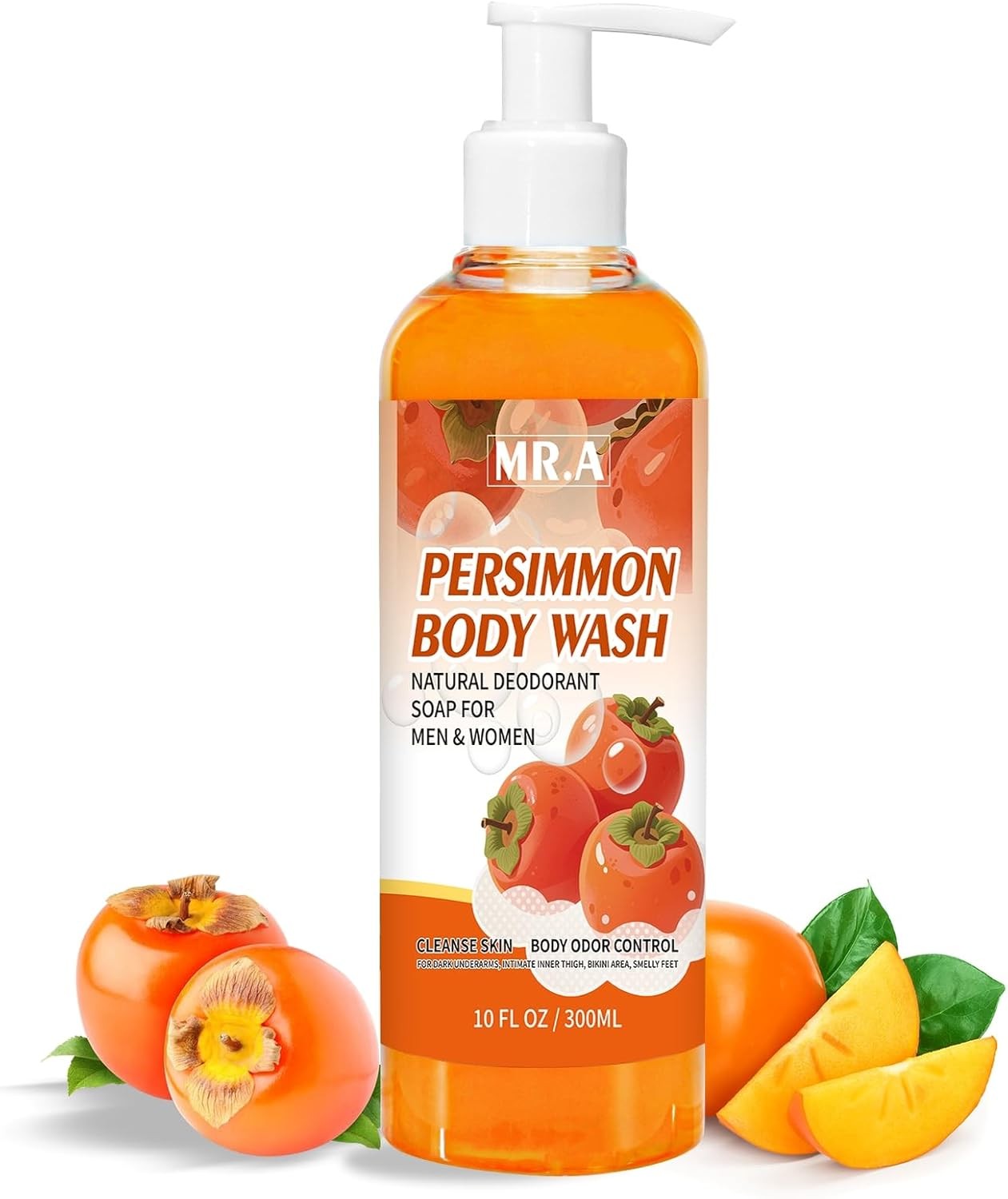 Persimmon Body Wash for Strong Body Odor, Liquid Persimmon Soap for Old People