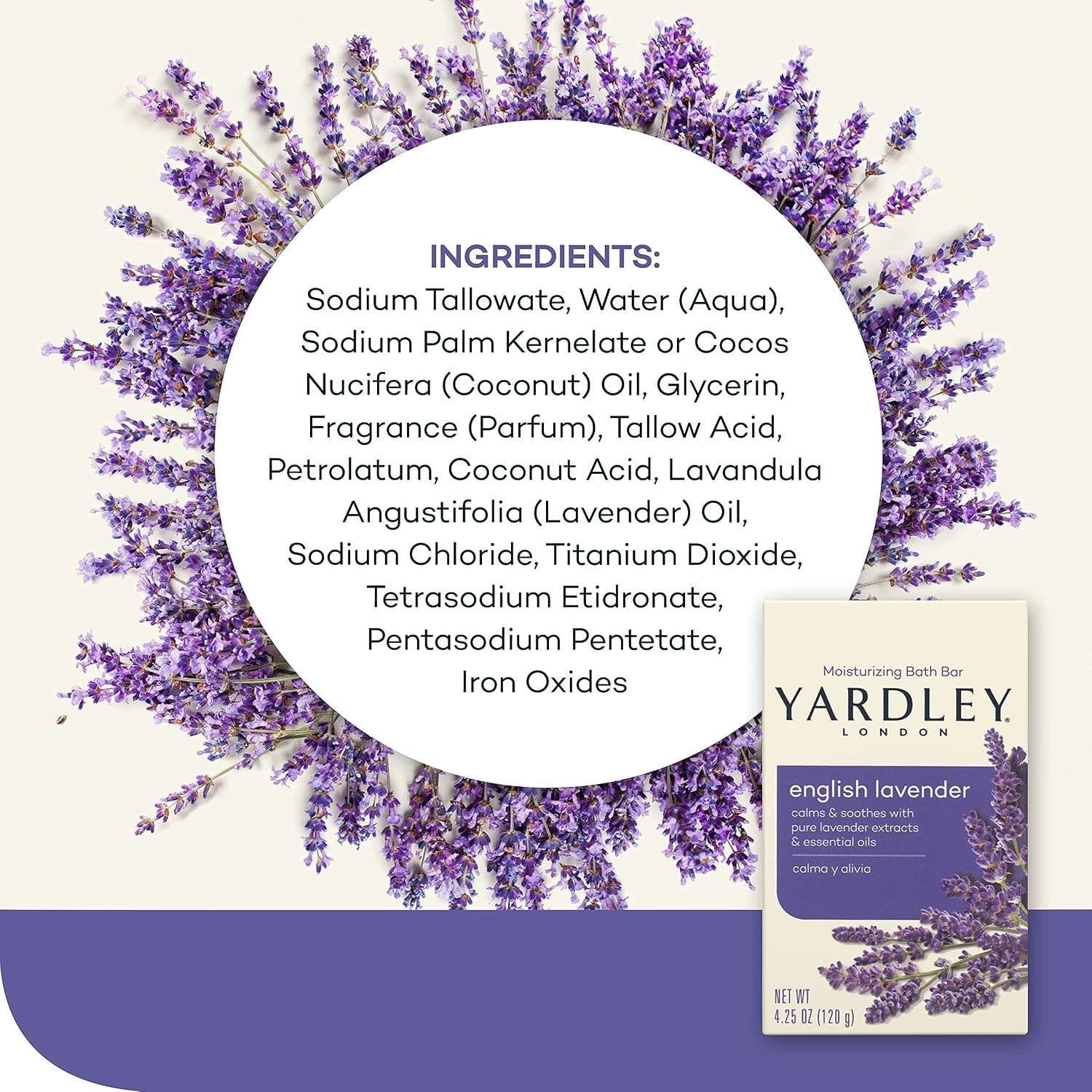 London English Lavender Essential Oils Soap Bar 4.25 oz 1 Pack