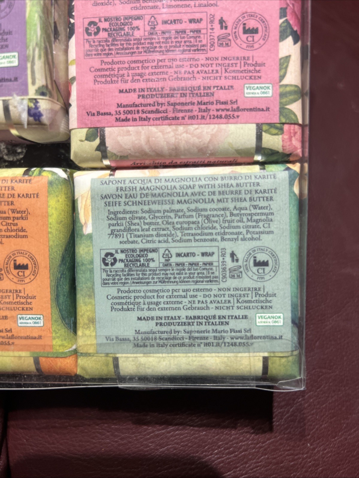 La Florentina Italian Soap Collection Gift Set Of 6 Assorted Scents 3.7oz