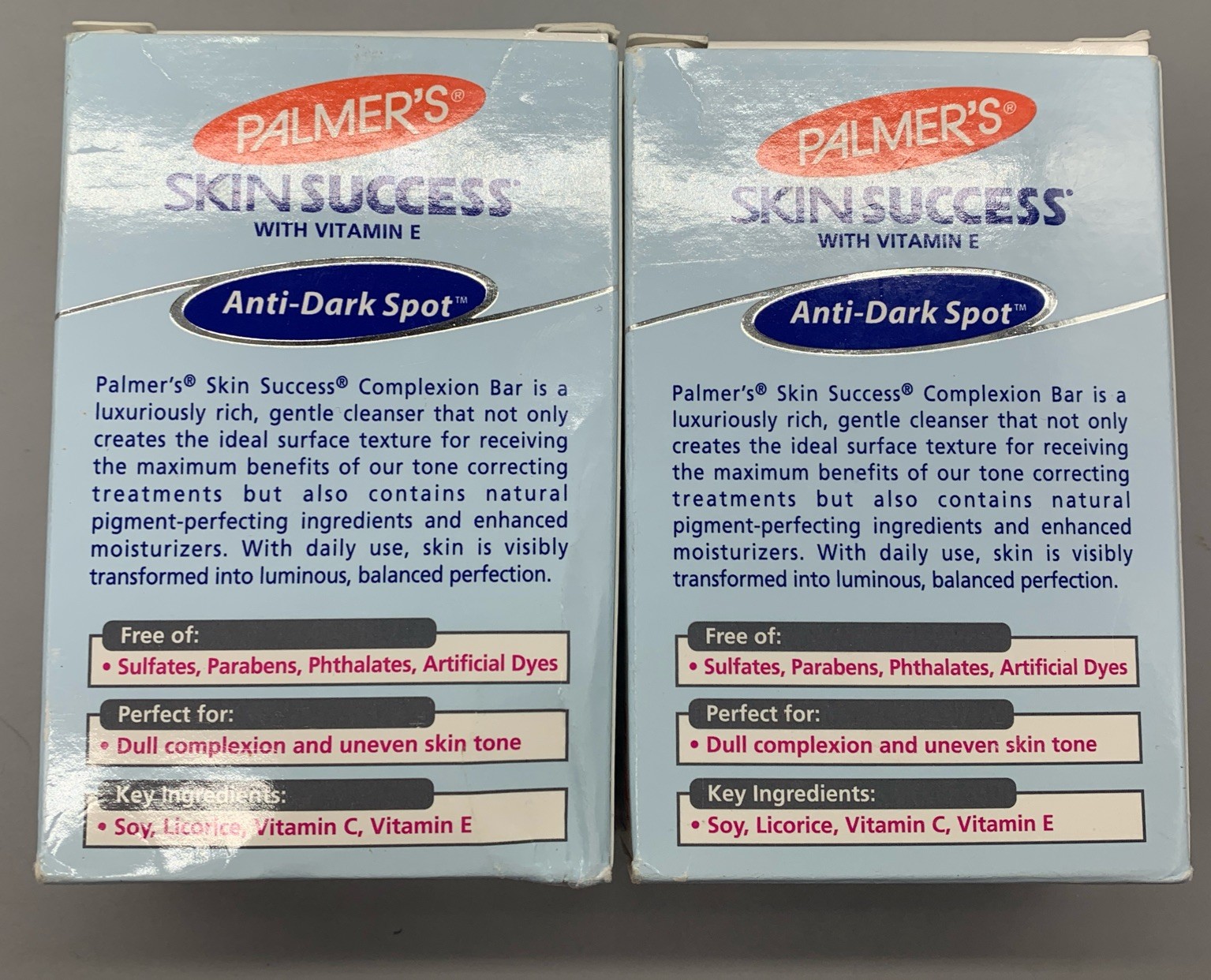 Lot of 2 bars Palmer’s Skin Success Complexion Bar Soap Anti Dark Spot 3.5oz