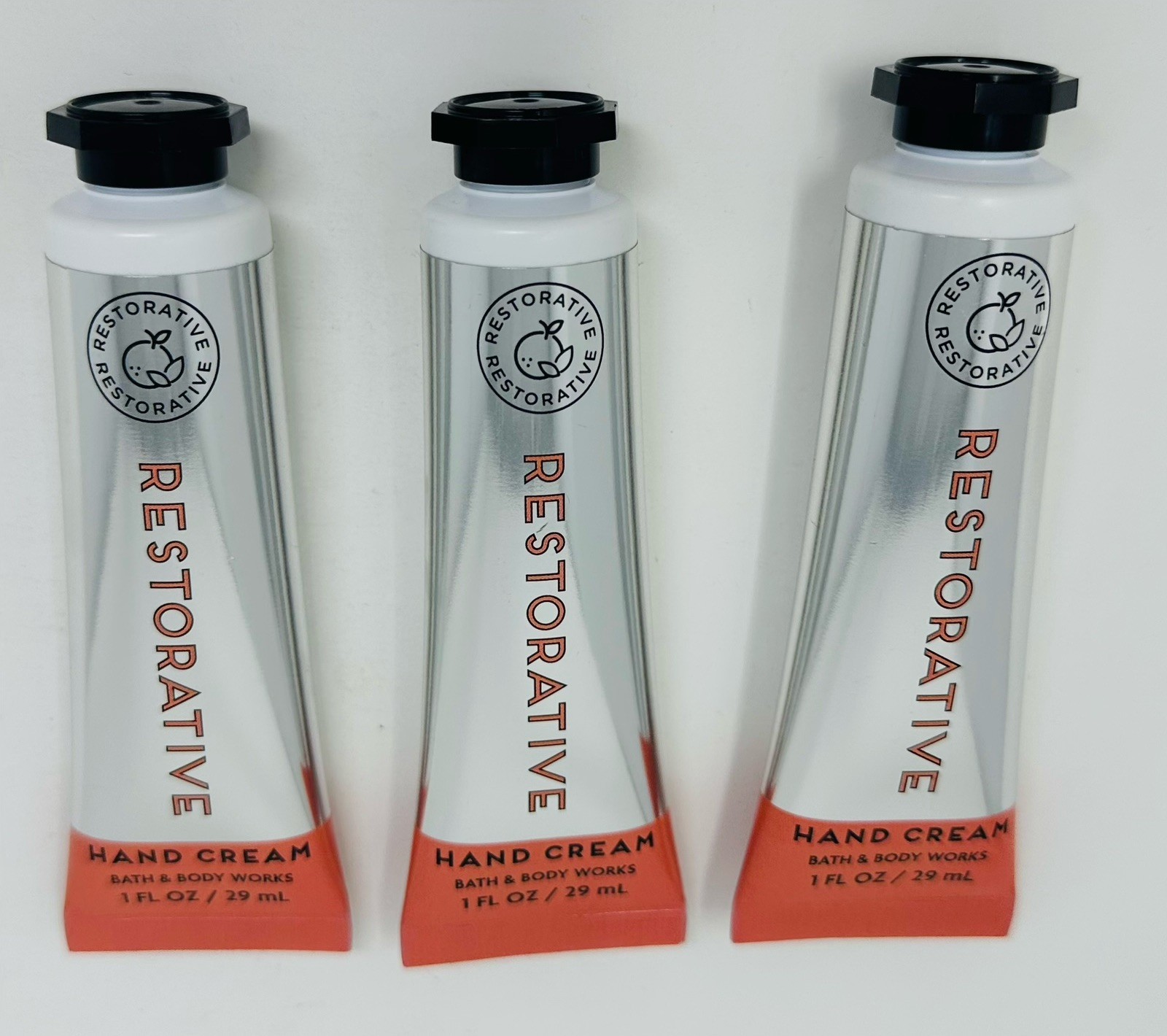 3 BATH & BODY WORKS RESTORATIVE HAND CREAM LOTION ULTRA RICH TRAVEL SIZE 1 OZ