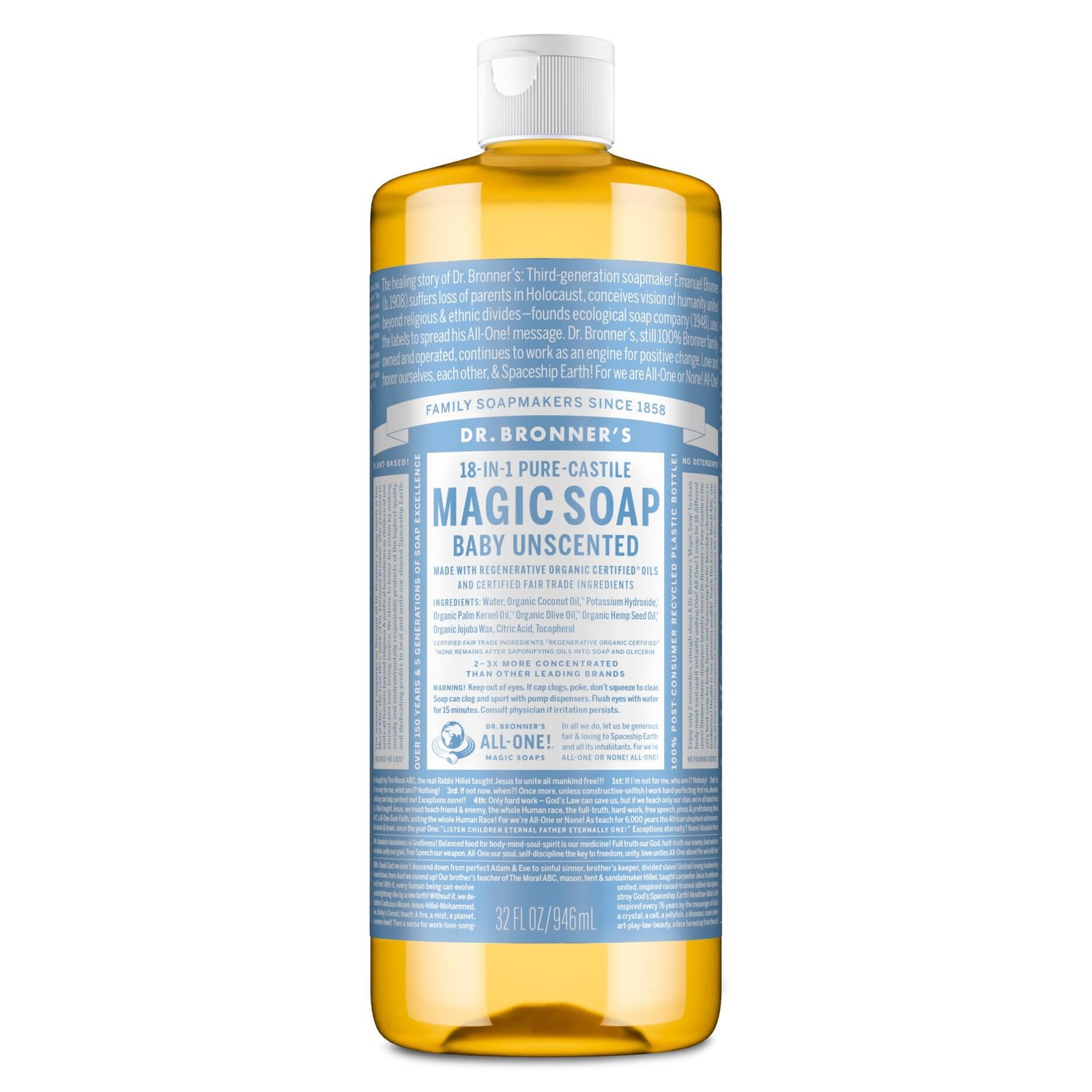2x Dr. Bronner’s – Pure-Castile Liquid Soap (Baby Unscented, 32 Ounce)