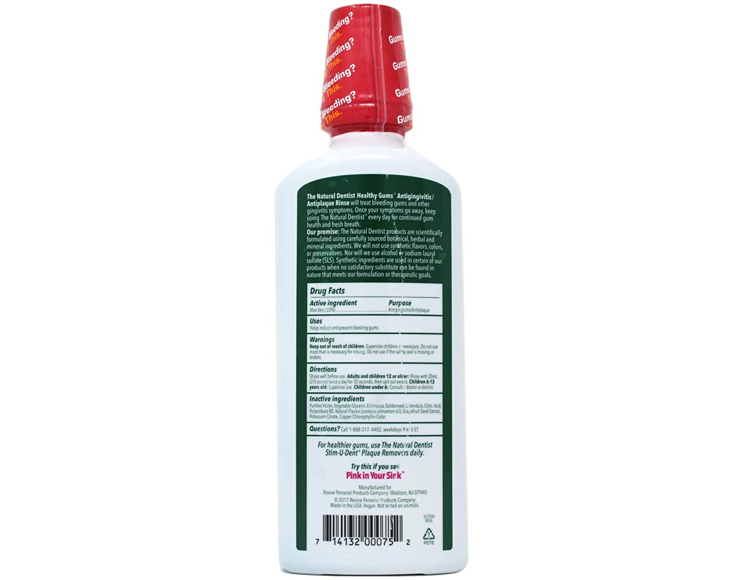 The Natural Dentist Healthy Gums Antigingivitis Rinse, 16.9 Oz