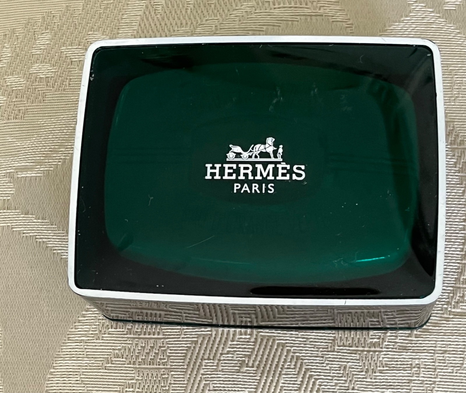 Hermes Plastic Bar Soap Box and Soap