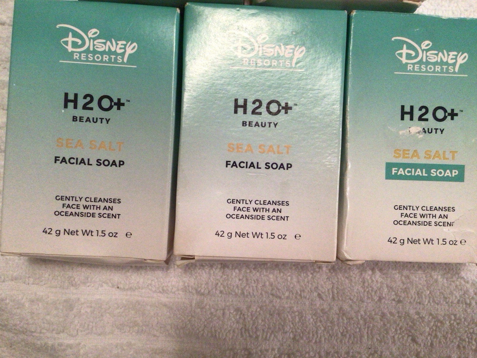 Lot Of 12 Disney Resorts H2O Sea Salt Soap Facial Soap Mouthwash Shower Caps