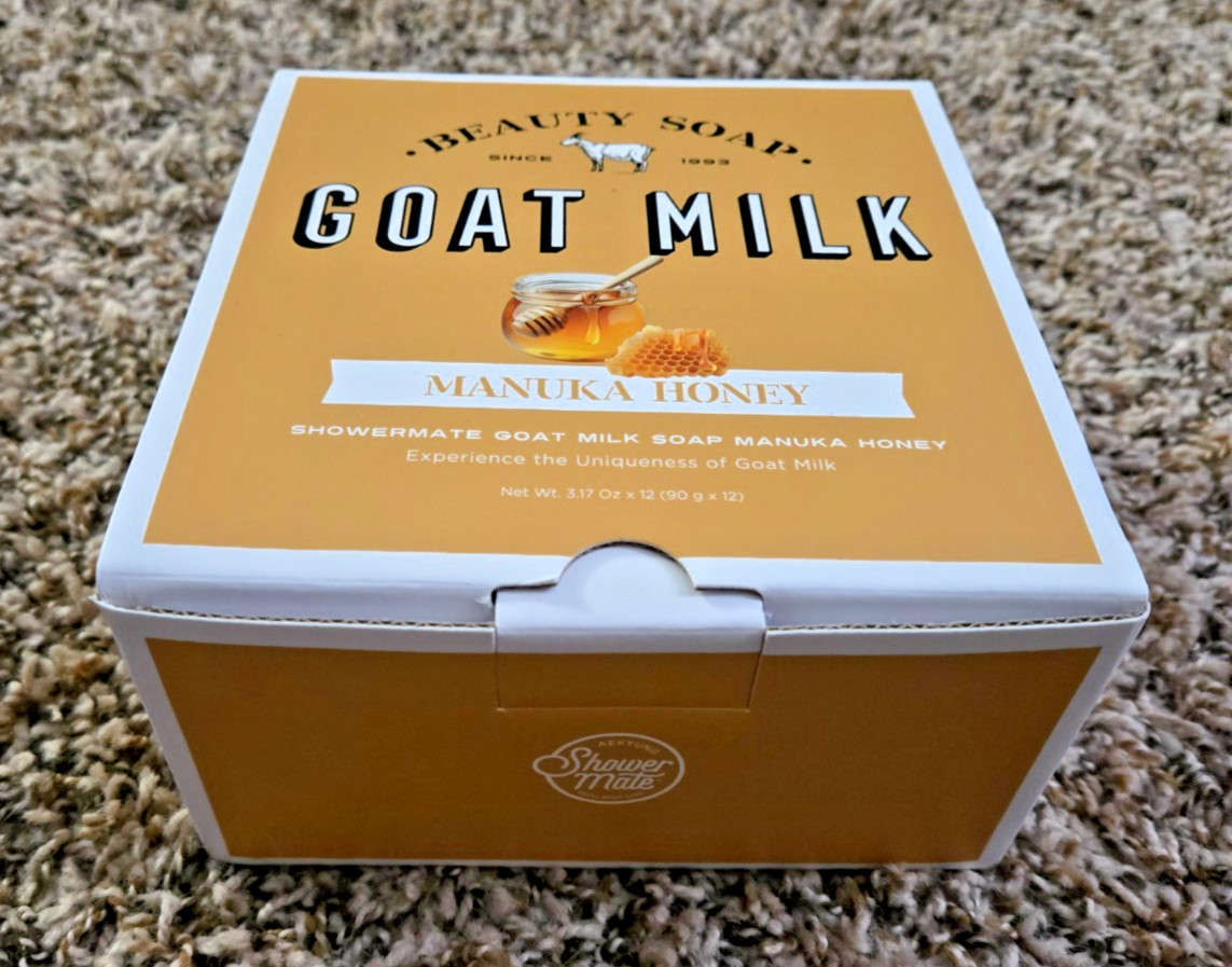 ShowerMate Manuka Honey Goat Milk Soap Lot of 12 Bars 3.17oz (38.04oz total)