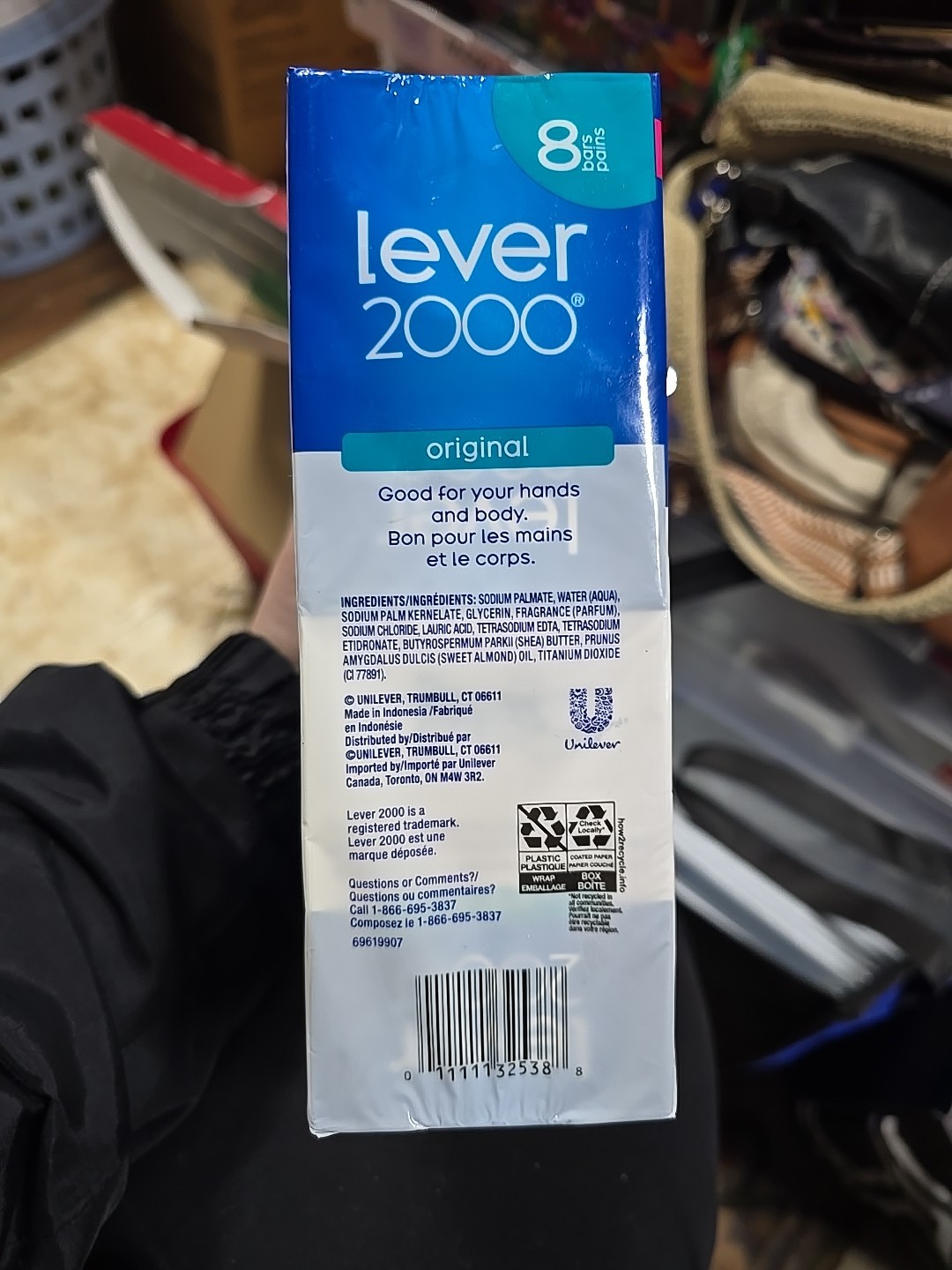 Pack of 8 Lever 2000 Original Formula Bar Soap Vintage 3.75 oz each bar