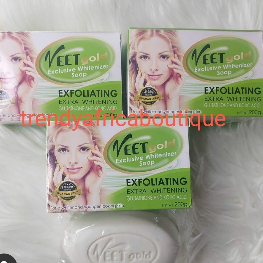 X 3 bar Veetgold exclusive  whitenizer Extra Exfoliating soap  200g x1